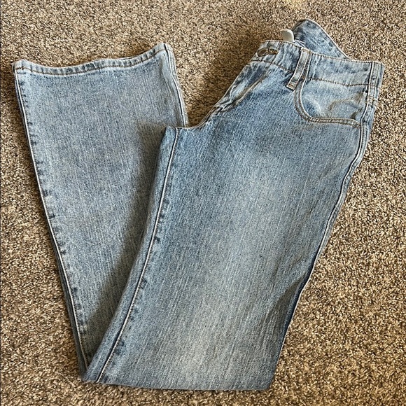 John Galt Light Blue Eleanor Low Rise Boot Cut Jeans - Picture 1 of 5